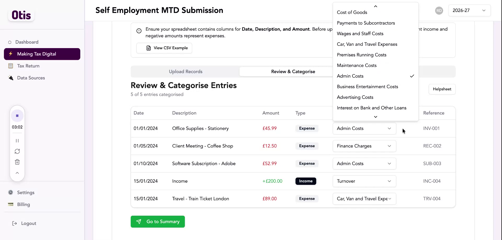 Step 7: Review the data and make your submission